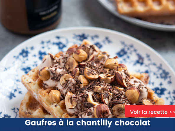 Gaufres à la chantilly Délices d’Arthur
